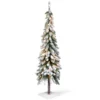 National Tree Company 5 Ft Snowy Downswept Forestree With Clear Lights