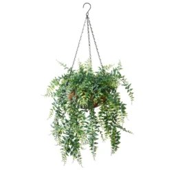 National Tree Company 21" Fern Leaves Hanging Basket