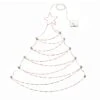 National Tree Company, Pre-Lit Artificial Silver Christmas Tree, Hanging Metal Wire Decoration, With Warm White LED Lights, Battery Powered, 37 In