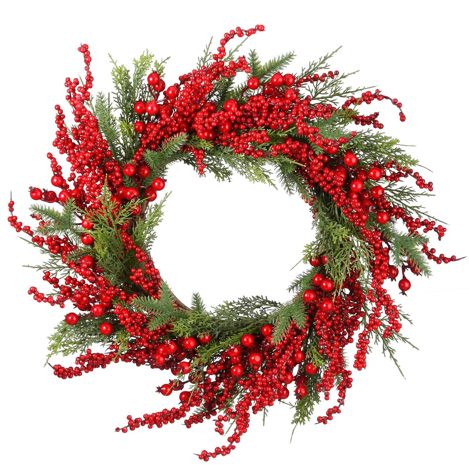 National Tree Company 24" Cedar And Berry Wreath