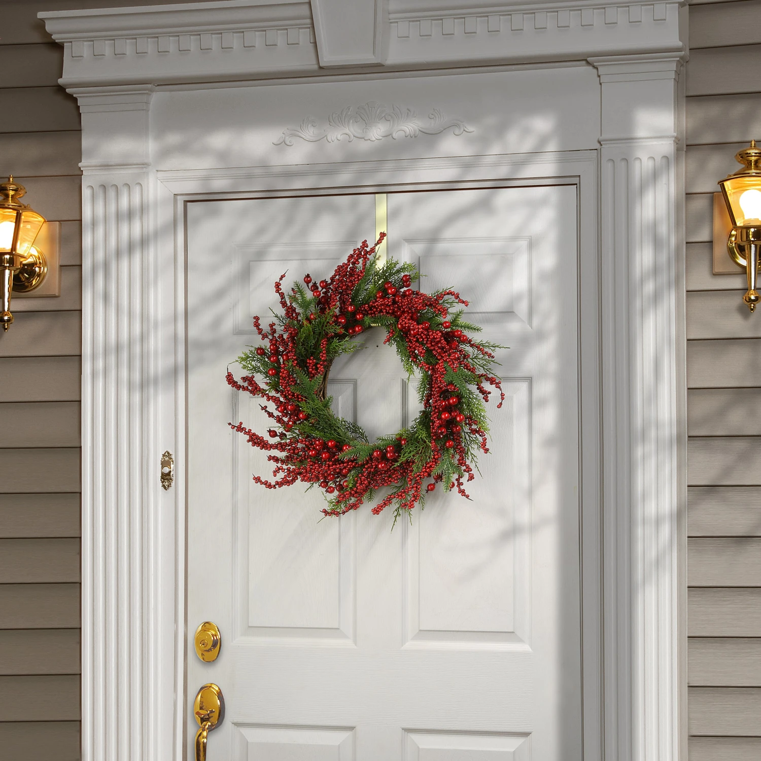 National Tree Company 24" Cedar And Berry Wreath - Image 2