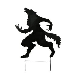 National Tree Company Halloween Lawn Decoration, Black, Werewolf, Includes Garden Stakes, 38 Inches