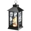 National Tree Company Halloween Lantern With LED Lights, Carved Images Of Ghosts And Cobwebs, 16 Inches