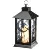 National Tree Company Halloween Lantern With LED Lights, Carved Images Of Witches And Cobwebs, 16 Inches