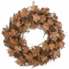 National Tree Company Artificial Autumn Wreath, Decorated With Brown Maple Leaves, Autumn Collection, 18 Inches