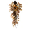 National Tree Company Artificial Autumn Teardrop, Decorated With Pine Cones, Berry Clusters, Pumpkins, Assorted Leaves, Autumn Collection, 30 Inches