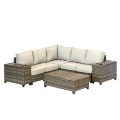 National Tree Company Calista Collection 8-Piece All-Weather Sectional Sofa Set