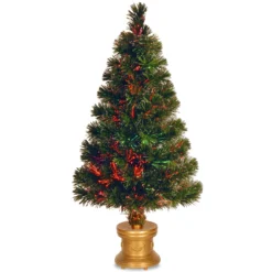 National Tree Company Artificial Christmas Tree, Green, Evergreen, Fiber Optic, Includes Base, 32 Inches