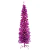National Tree Company Pre-Lit Artificial Christmas Tree, Pink Tinsel, White Lights, Includes Stand, 6 Feet