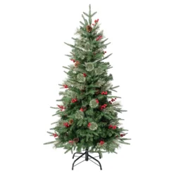 National Tree Company First Traditions Virginia Blue Pine Christmas Tree With Hinged Branches, 4.5 Ft
