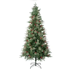 National Tree Company First Traditions Virginia Blue Pine Christmas Tree With Hinged Branches, 7.5 Ft