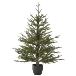 National Tree Company Woodward Pine Christmas Tree, Black Pot Base, 3 Ft